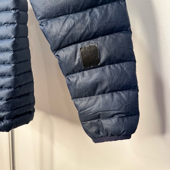 Patagonia Down Sweater Hoody Puffer Jacket Navy / Turquoise Blue Women’s XS - Picture 9 of 14